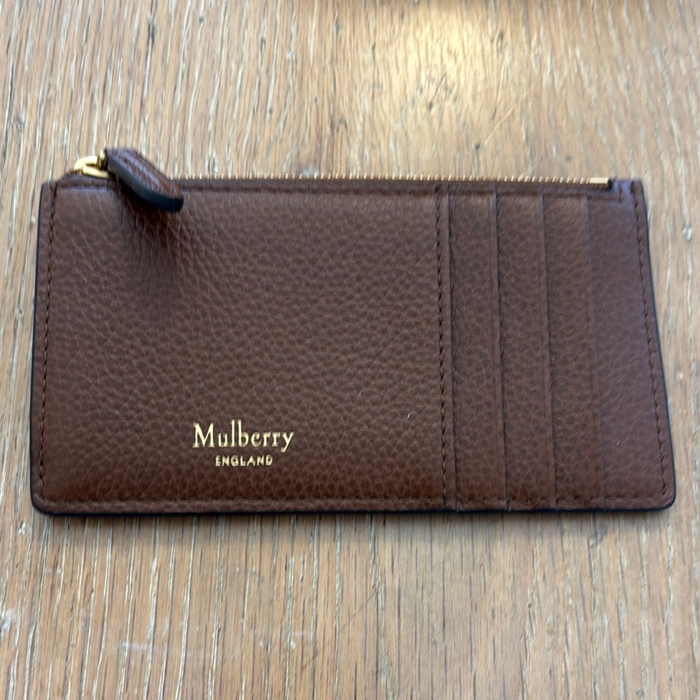 Mulberry Brown Continental Leather Card Holder